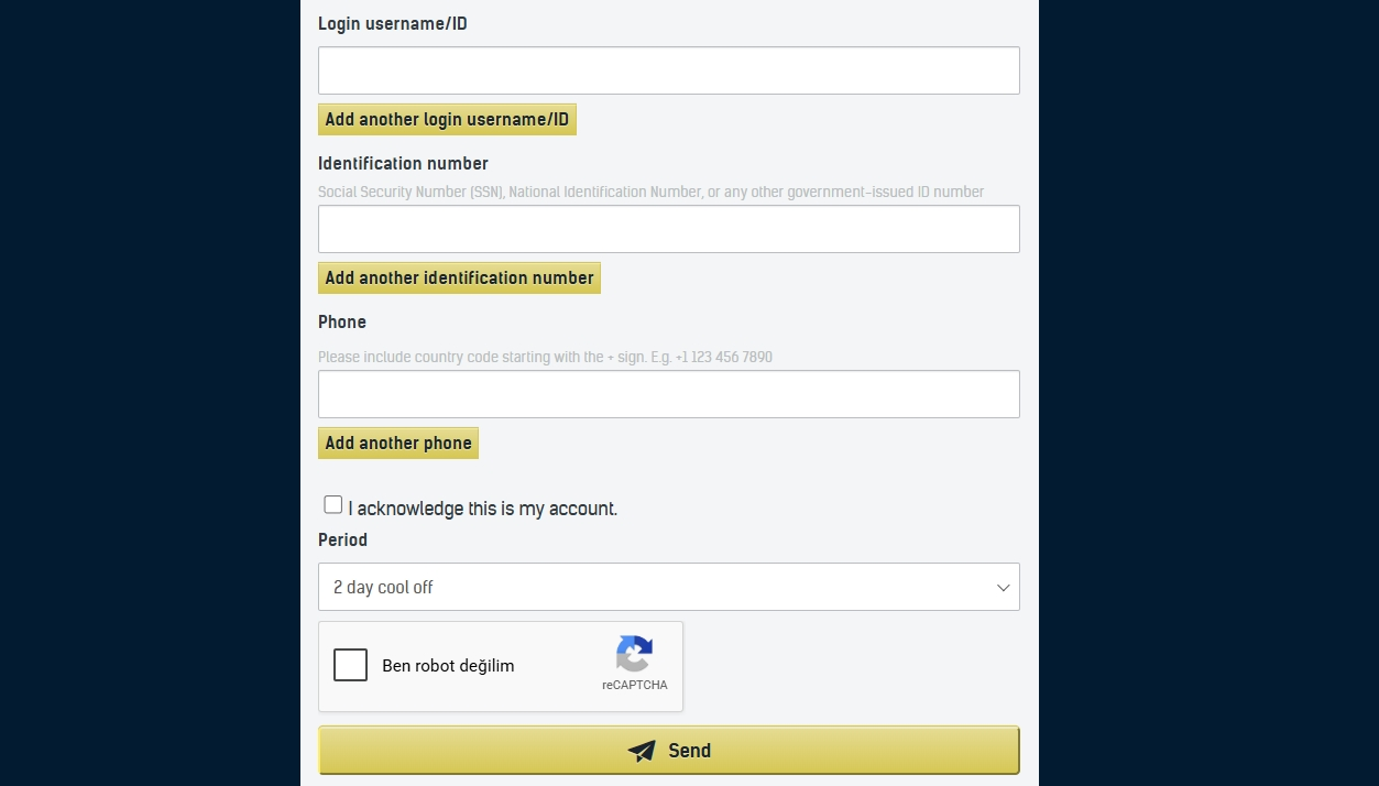 Doğrulayıcı arayüzündeki File a Complaint düğmesi